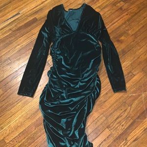 Emerald green long sleeve dress